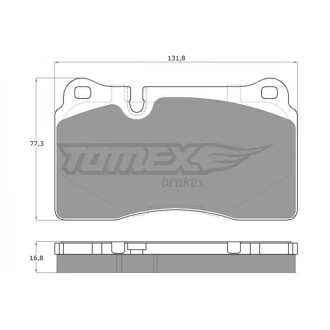 Тормозные колодки дисковые TOMEX 1473