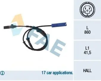 Датчик скорости колеса - ABS FAE 78046