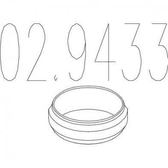 Монтажное кольцо выхлопной системы (D(внутр.) - 51 мм; D(наружн.) - 65 мм; Высота - 15 мм) MTS 02.9433 (фото 1)