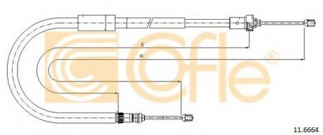 Трос стояночного тормоза COFLE 11.6664