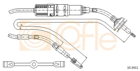 Трос зчеплення VW Golf / Jetta Diese -91 COFLE 10.3411