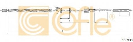 Трос стояночного тормоза COFLE 10.7133