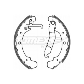 Тормозные колодки барабанные TOMEX 2049
