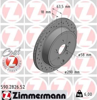 Диск гальмівний SPORT Z ZIMMERMANN 590.2826.52