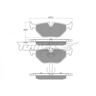 Тормозные колодки дисковые TOMEX 1317