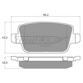 Тормозные колодки дисковые TOMEX 1448
