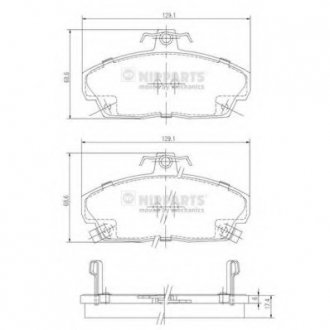 Колодки тормозные диск. Honda CIVIC NIPPARTS J3604031