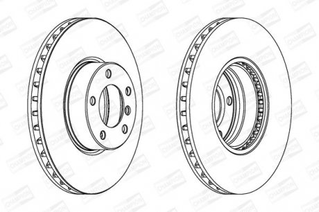 Диск тормозной передний BMW 5 (E39) 95-03, 5 Touring (E39) 96-04 CH CHAMPION 562384CH-1