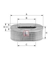 Фильтр воздушный MITSUBISHI "2,5 "82-89 SOFIMA S9981A (фото 1)