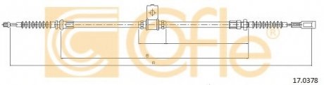 Трос гальма стоянки COFLE 17.0378
