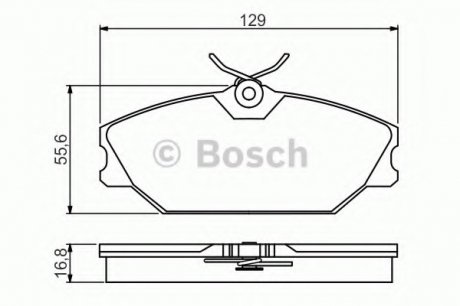 Комплект гальмівних колодок, дискове гальмо BOSCH 0986495262 (фото 1)