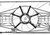 Е/вентилятор охолодження з кожухом Mitsubishi Lancer X (07-) 1.5i/1.6i LUZAR LFK 1115 (фото 3)