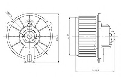 Вентилятор отопителя COROLLA (00-) 1.3i / 1.4i / 1.6i / 1.8i LUZAR LFh 19D0 (фото 1)