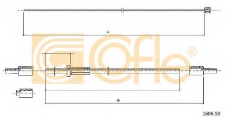 Трос капота COFLE 1606.50