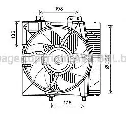 Вентилятор, охлаждение двигателя QUALITY COOLING AVA PE7550
