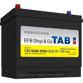 Акумулятор 6 CT-60-L EFB TAB 212760 (фото 1)