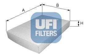 Фильтр, воздух во внутренном пространстве UFI 53.125.00