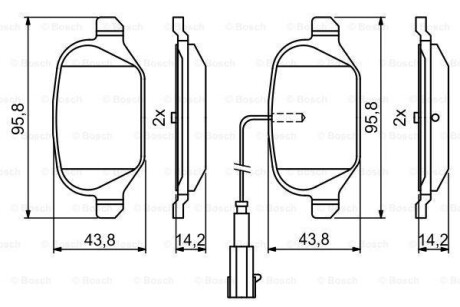 Гальмівні колодки, дискові 0 986 494 779 BOSCH 0986494779