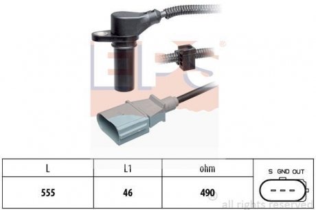 Датчик положення коленвалу EPS 1.953.505 (фото 1)