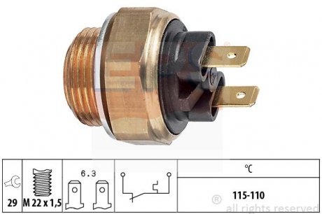 Термовыключатель вентилятора радиатора EPS 1.850.135 (фото 1)
