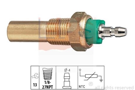 LANDEROVER Датчик температуры воды Range Rover -02, Discovery -98 EPS 1.830.208 (фото 1)