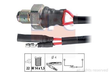 Выключатель, фара заднего хода EPS 1.860.078