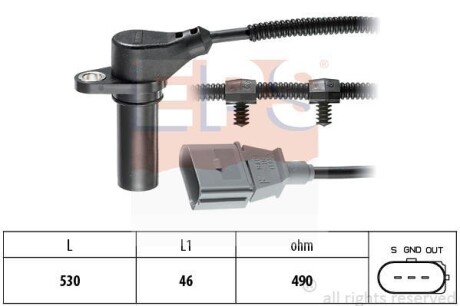 Датчик положения коленвала EPS 1.953.504