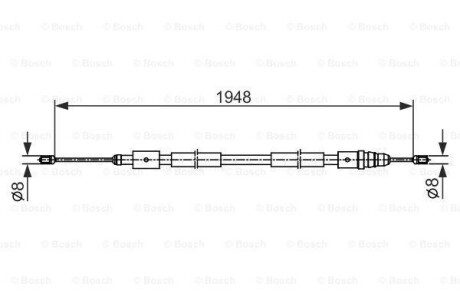 Трос ручного гальма 1 987 482 541 BOSCH 1987482541