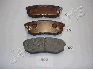 Колодки гальмівні дискові HYUNDAI зад. SANTANO 99 JAPAN PARTS JAPANPARTS PP-H02AF