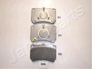 Колодки гальмівні дискові MAZDA. 323 89-98 JAPAN PARTS JAPANPARTS PA-326AF