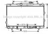 Радіатор охолодження CERATO 16i/20i AT 04- COOLING AVA KAA2075 (фото 1)