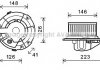 Вентилятор салону AUDI, VW COOLING AVA Ai8501 (фото 1)