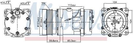 Компрессор кондиционера NISSENS 89160