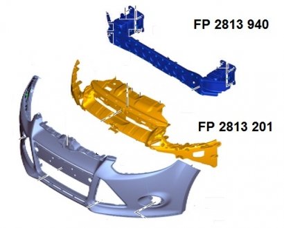 Шина бампера FPS FP FORMA PARTS 2813 940