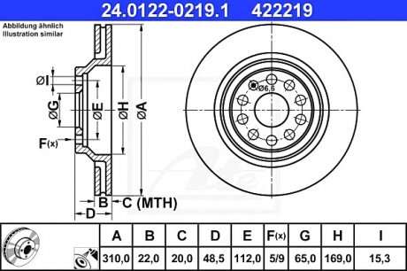 Гальмівний диск ATE 24.0122-0219.1