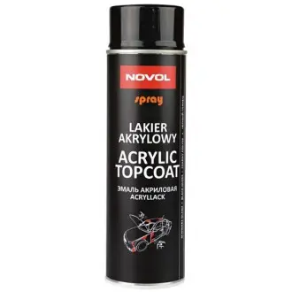 SPRAY ACRYL TOPCOAT BLACK GLOSS 500 ml 0,5л x6 NOVOL 34302