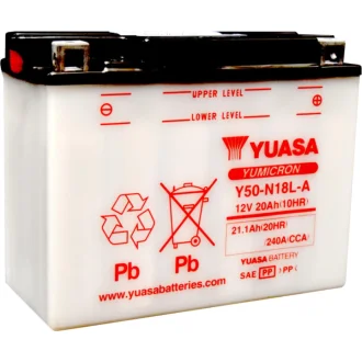 Мото Аккумулятор 6 CT-21,1-R YuMicron YUASA Y50-N18L-A