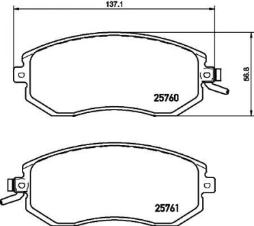 SUBARU Колодки тормозные Forester 13-, Outback 09- MINTEX MDB3374