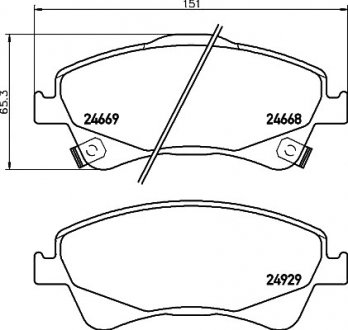 Тормозные колодки пер TOYOTA Avensis 09 - MINTEX MDB3053