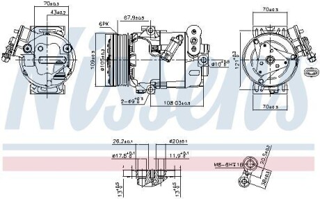 Компрессор кондиционера NISSENS 89356