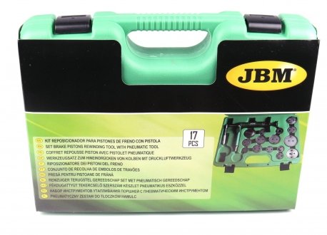 Набір інструментів для втоплення поршней (15 адаптерів) JBM 52636