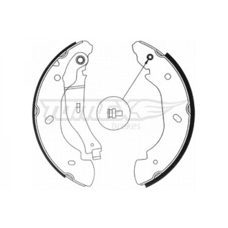 Гальмівні колодки барабанні TOMEX 2094