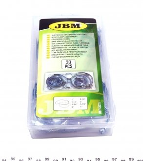 Набір хомутів металевих (20 шт) JBM 53378