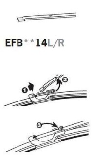 ExactFit Flat Щітка склоочисника,безкаркасна OEM (350мм) TRICO EFB3514L