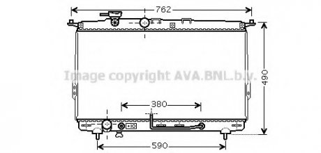 Радиатор охлаждения HYUNDAI SONATA IV (EF) (98-) 2.0-2.7 COOLING AVA HYA2107