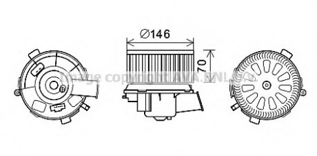 Вентилятор салону Citroen, Peugeot COOLING AVA PE8378