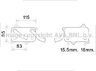 Радиатор масляный ML-CLASS W 163 COOLING AVA MS3555