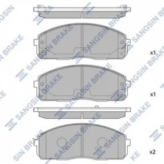 Комплект гальмівних колодок Sangsin HI-Q SP1174