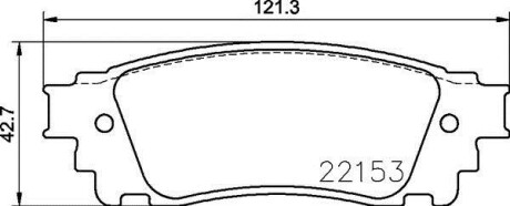 Гальмівні колодки задні BREMBO P83166