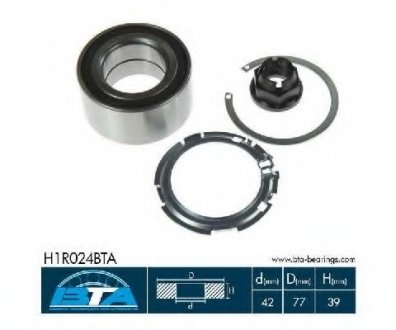 Підшипник колеса,комплект BTA H1R024BTA (фото 1)